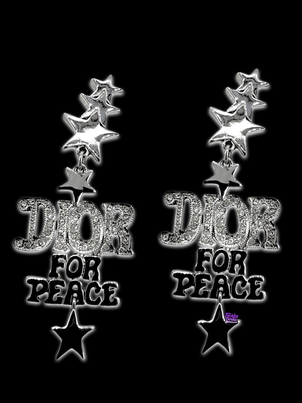 Dior By John Galliano Vintage Dior For Peace Y2K Diamanté Crystal Jewelry Set - Picture 7 of 17